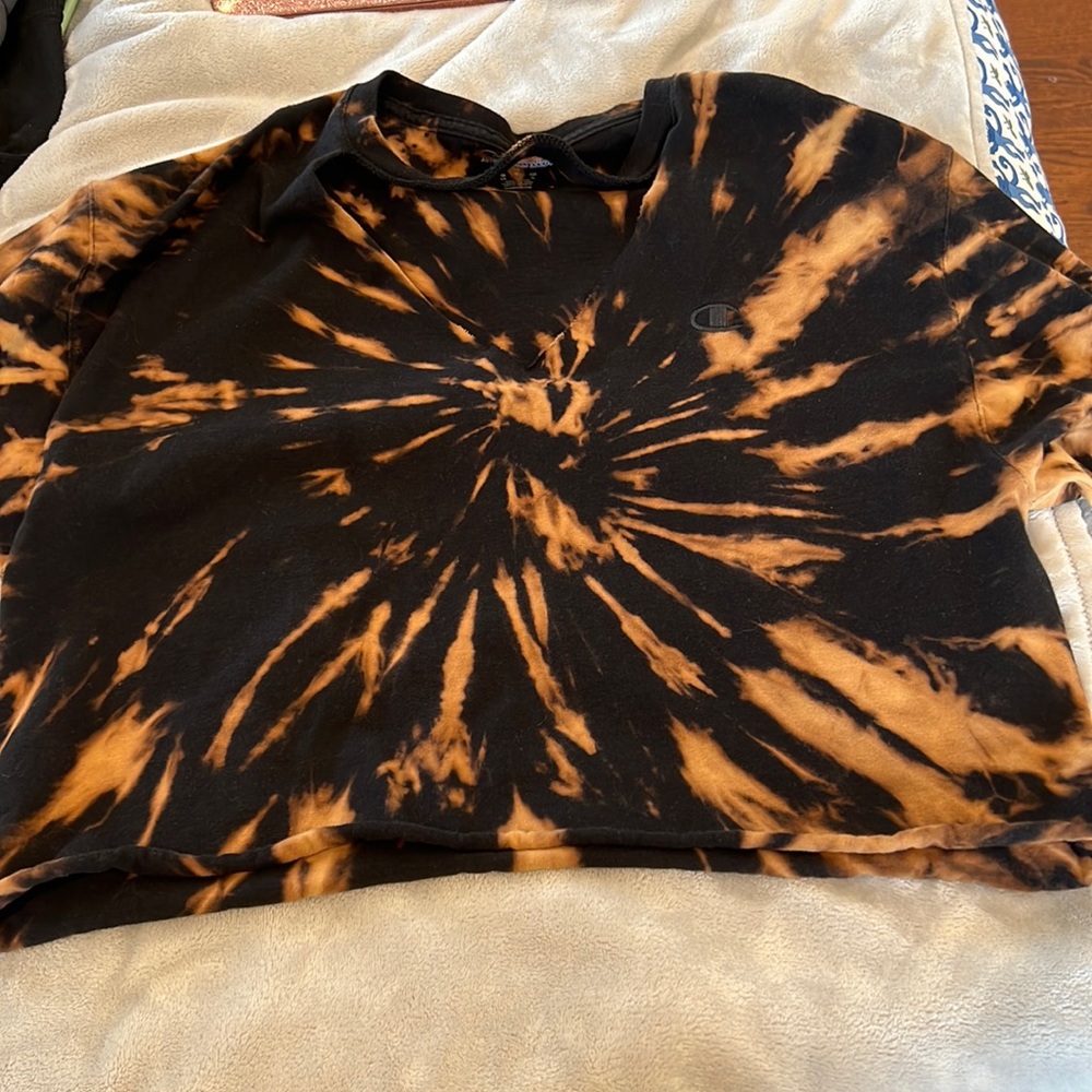 bleached cropped champion tee shirt